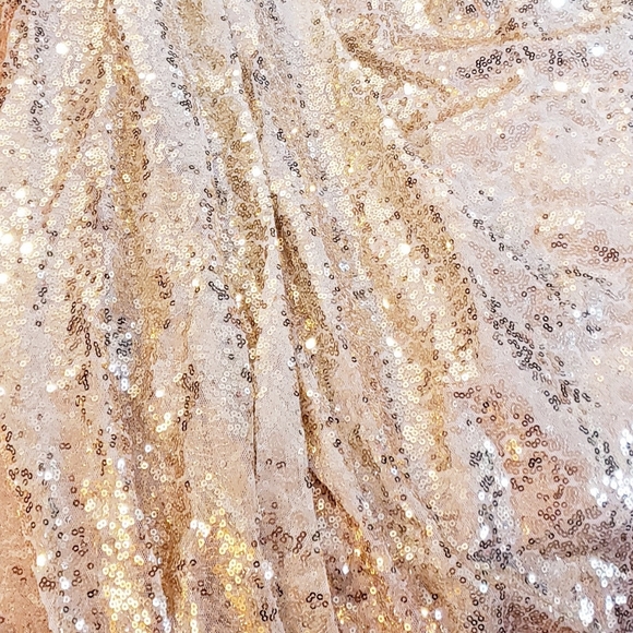 Split Back Side Draped Sequin Dress - Picture 7 of 8